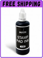 iMARK Premium Refill Ink for Self-Inking Stamps Daters Stamp Pads 2 oz Black
