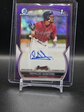 2023 Bowman Chrome Prospect Auto Geraldo Quintero Purple Refractor #/250
