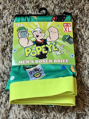 New Popeye Boxer Briefs Green Golf XL (40-42) NWT
