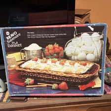 ABC Bravo Bakeware in a Basket WFJ-006G - 3 Qt Amber Glass Utility Pan - NEW NOS