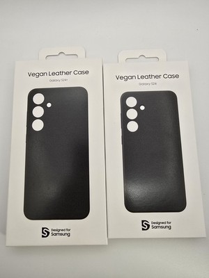 Samsung Galaxy S24/S24+ Vegan Leather Case BLACK 