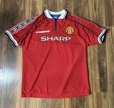 Vintage Umbro Manchester United Jersey 1998-1999 Sharp Retro Shirt Mens XL