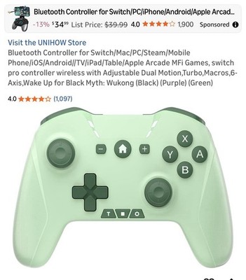 EasySMX T37 Wireless Joystick Game Controller for Nintendo Switch OLED