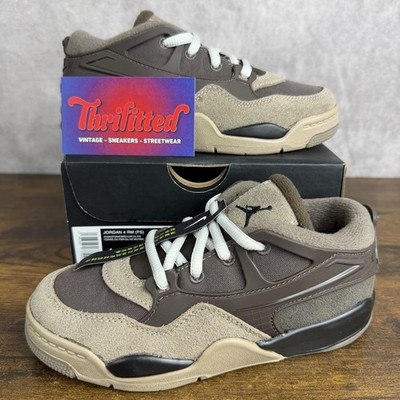NEW Jordan 4 RM Ironstone Size 12C Preschool FQ7936-022 Brown Youth Shoes Rare
