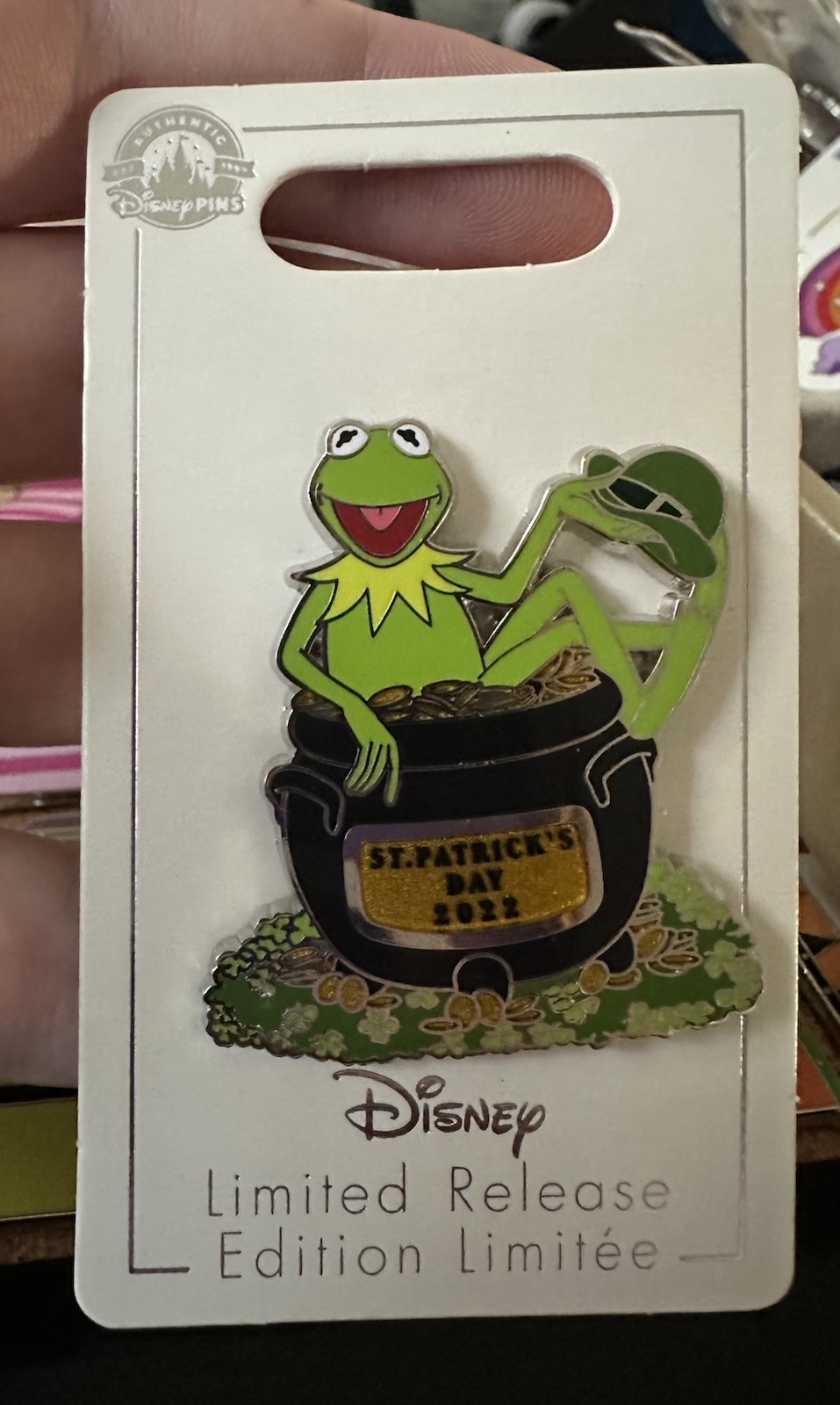 Disney Collector Pin Muppets Kermit St Patricks Day 2022 Limited Release