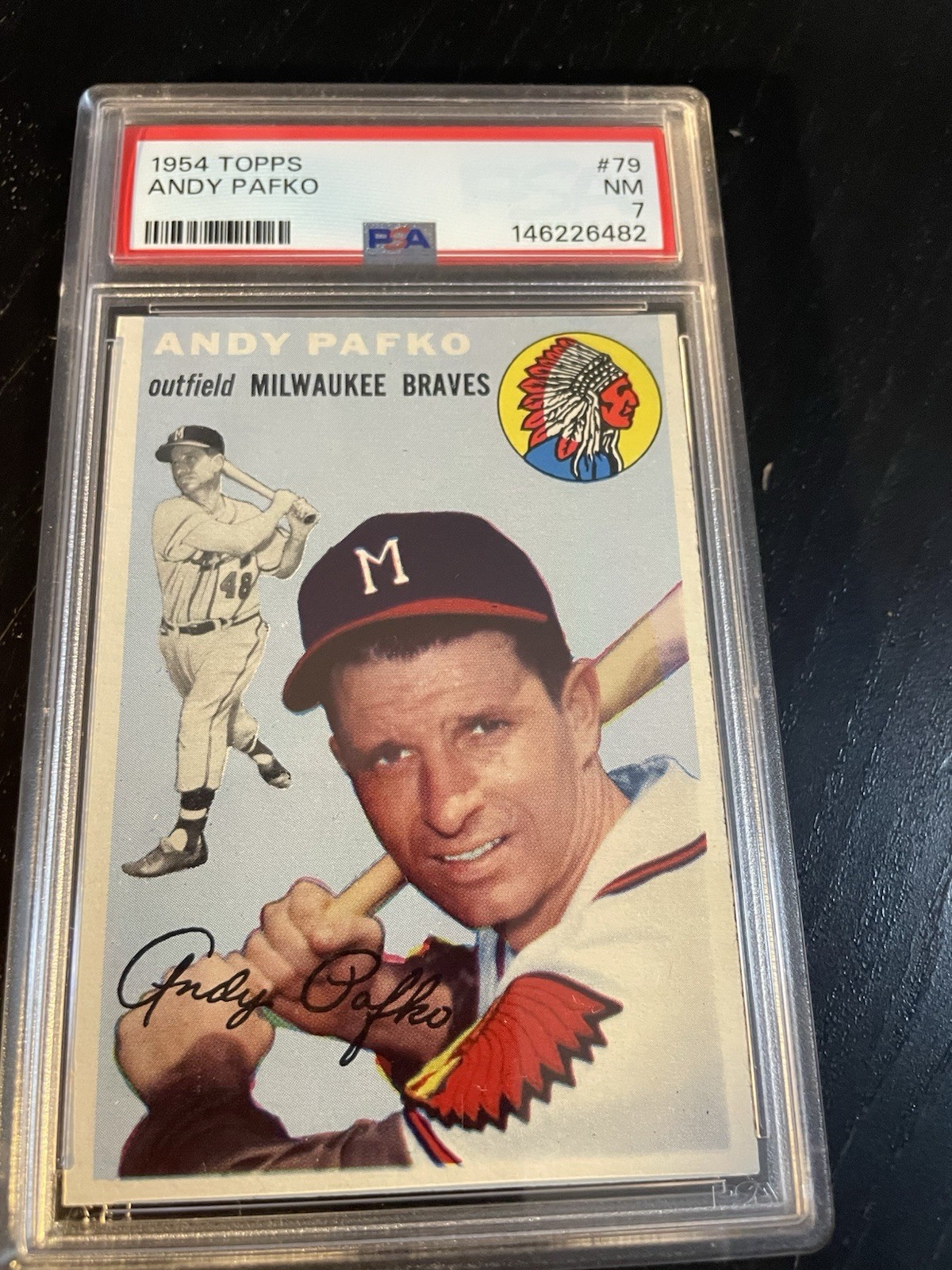 1954 Topps #79 Andy Pafko PSA 7 NM Milwaukee Braves - Newly Graded - Centered