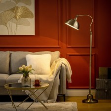 HOMCOM Stehleuchte im Vintage-Design, verstellbare Stehlampe für Wohnzimmer
