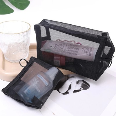 Kosmetikbeutel Mesh Make-up Organizer Reißverschluss transparent 3er Set