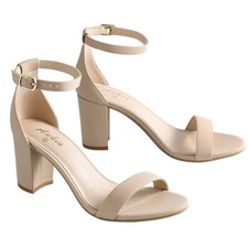 Ankis Heels for Women Open Toe Ankle Strap Chunky Heel Sandals 2.75 Inch 8