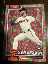 Carson Whisenhunt 2026 Topps Series 1 Polka Dots Pink/Green Giants #184