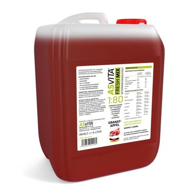 AsVita Fresh Mix 1:80 - Sirup 5 Liter Kanister Granatapfel (8 EUR/l)
