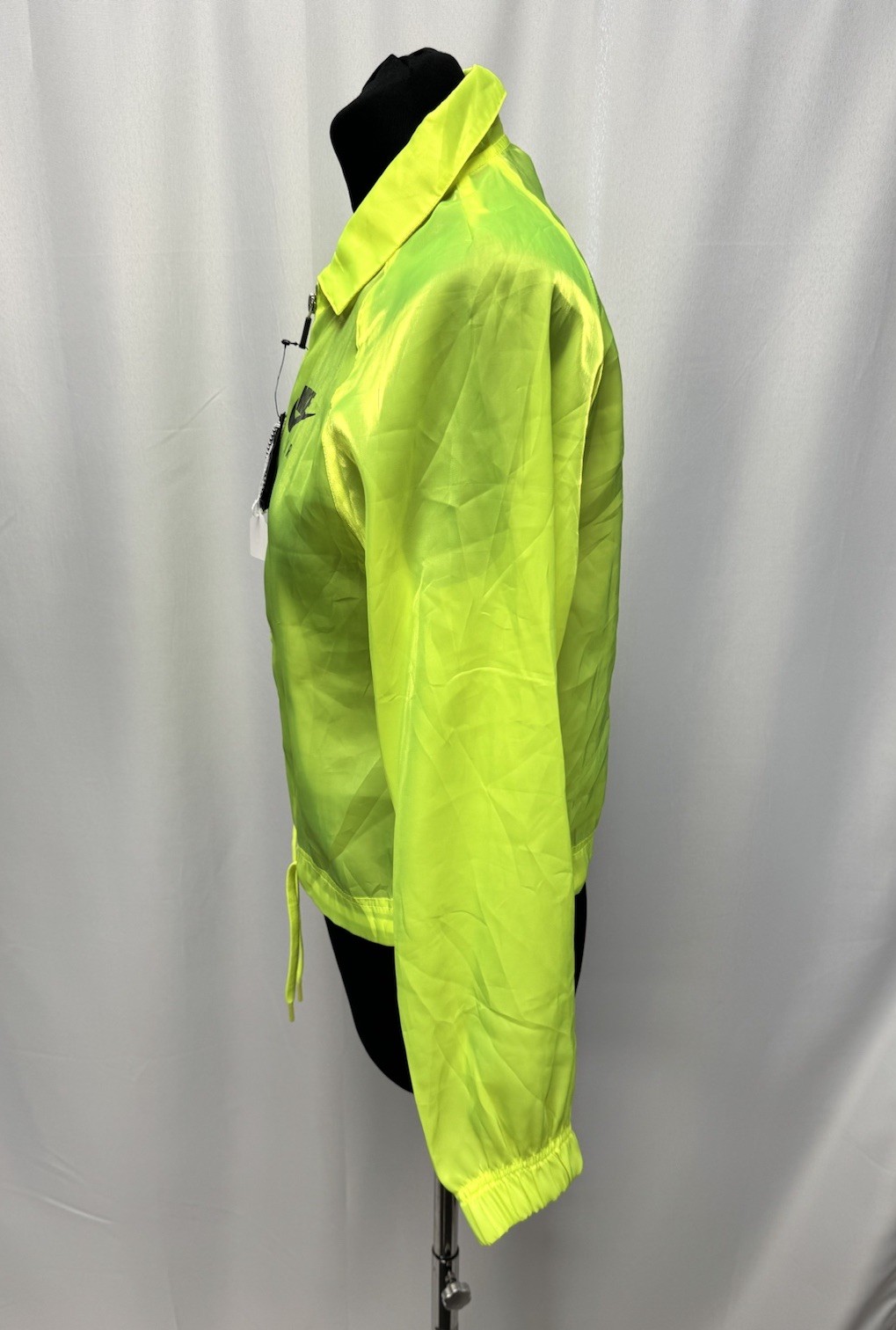SACAI X NIKE Cardigan giacca donna Nike Air giallo fluo verde trasparente con zip taglia XS NUOVO