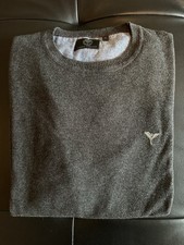 Carlo Colucci Pullover Feine Baumwolle Anthrazit Herren M