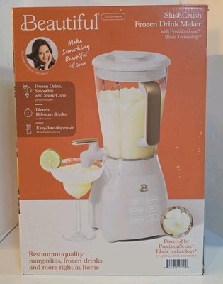 NIB Beautiful Slush Crush 60oz 4-Speed Frozen Drink Maker White Icing 