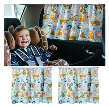 Car Window Shades - Car Sun Shade for Baby Track Type 2 Pcs, Multicolor Cat