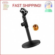 InnoGear Desktop Microphone Stand, Upgraded Adjustable Table Mic Stand with Mic