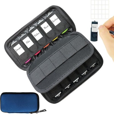 USB Flash Drive Case with 10 USB Drive Slots and 10 Memory Card