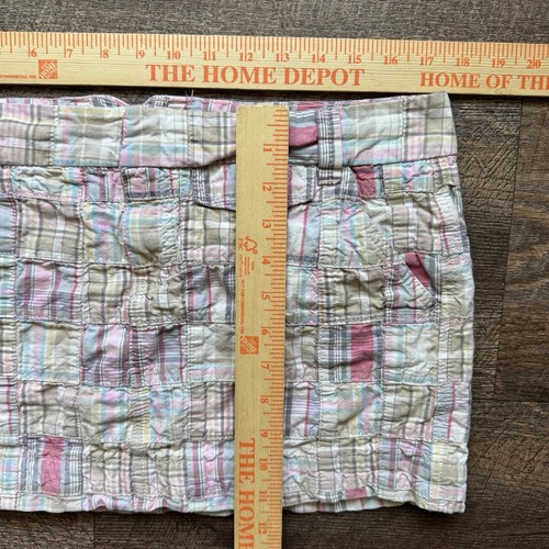 Vintage Y2K Womens Size 11/12 Aeropostale Easter Quilt Style Plaid Mini Skirt - Picture 5 of 8