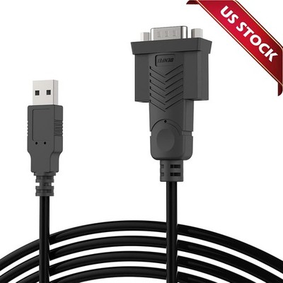 USB to RS232 Adapter with FTDI Chipset, 3ft USB 2.0 Male to RS232 Female DB9
