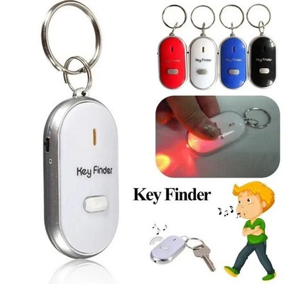 Mini Key Finder Whistle Locator Beeping Flashing Anti-Lost Device for Keys