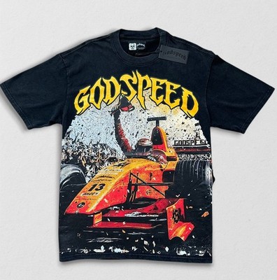 NEW Godspeed ''F1''  Men's Graphic Black T-Shirt High-Quality Heavyweight Small-XL