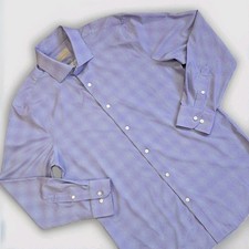 Perry Ellis Portfolio Mens Shirt Long Sleeve Size 15 32/33 Lavender Modern