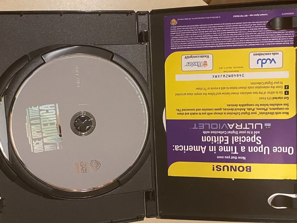 Once Upon a Time in America "Like New DVD" Warner Bro. 2-disc Special Edition - Image 3 of 3