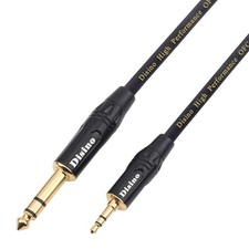 1/8 to 1/4 Stereo Cable, Heavy Duty 3.5mm Mini Jack TRS to 6.35mm Jack TRS Au...