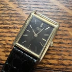 Vintage 1970's Seiko Quartz 4700 3009 Black Dial  Gold Tone Watch Made in Japan