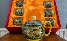 Oriental Tea Set Dragon 6 Cups Set Vintage