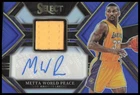 Metta World Peace 2022-23 Panini Select Autographed Memorabilia Blue #AM-MWP /49