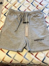 Fear of God Essentials Men's Gray Sweat Shorts M Drawstring Pockets