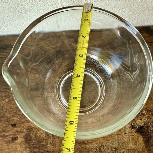 Vintage Fire King Sunbeam Mixing Bowl Set Mixmaster 6.5" & 9" Thick Glass USA - Picture 5 of 10