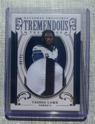 2025 Panini National Treasures Tremendous Treasures Ceedee Lamb /99 - Cowboys