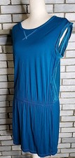 J. Crew Factory Women’s Small Crewneck T-Shirt Dress Teal Blouson Sleeveless