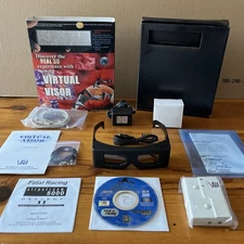 PC (1997) VR Virtual Reality 3D Stereoscope Glasses + Decent II VR Game