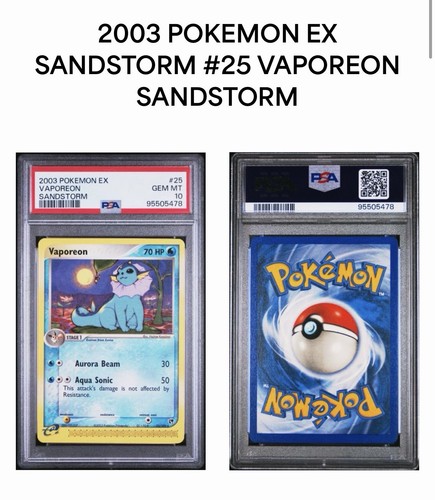 Vaporeon graded PSA 10 for sale on eBay