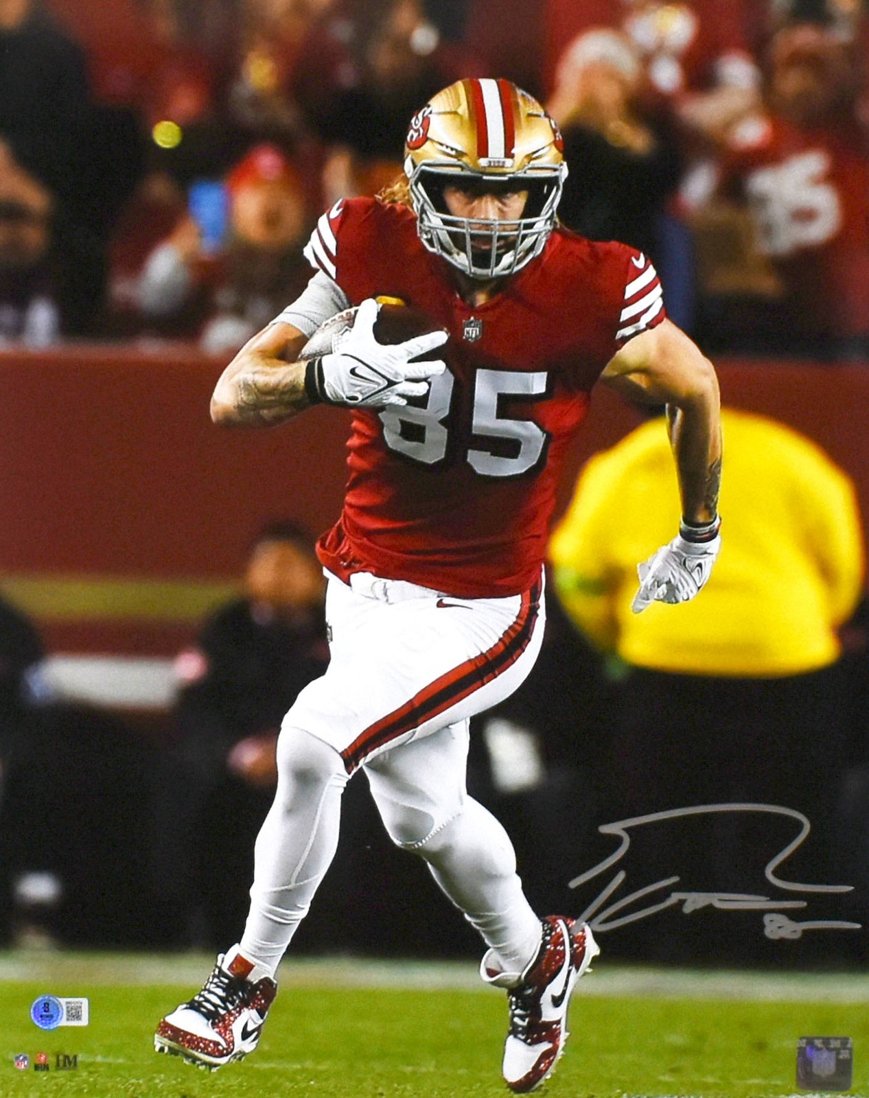 George Kittle Autographed Signed San Francisco 49ers 16x20 Close Up 2 Photo - Beckett W Holo 