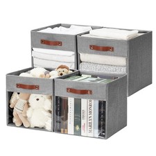 Storage Cubes Storage Organizer with Clear Window, Linen Collapsibl... Fast Ship