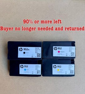Set 4 HP 952XL 952 Black Cyan Magenta Yellow Ink Cartridges 90% or more left