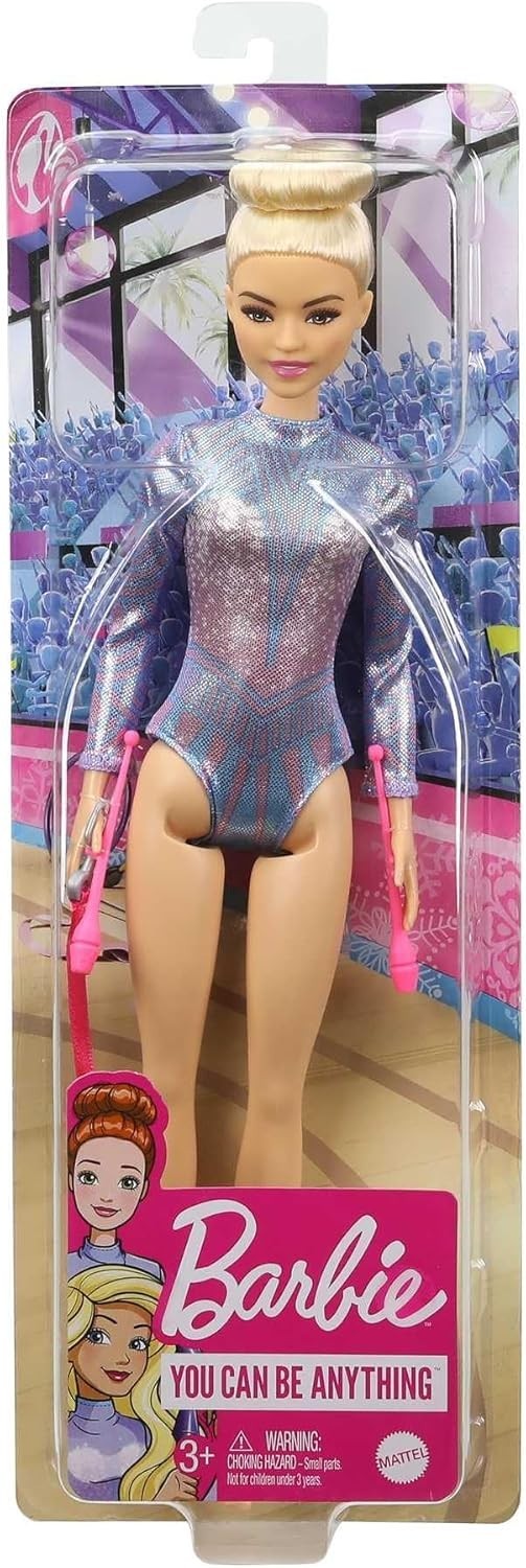 Mattel Barbie You Can Be Anything - Metallic Rhythmic Gymnast (Blonde) Doll