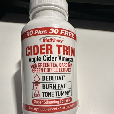 DietWorks Apple Cider Vinegar, Green Tea, Garcinia, 120 Capsules