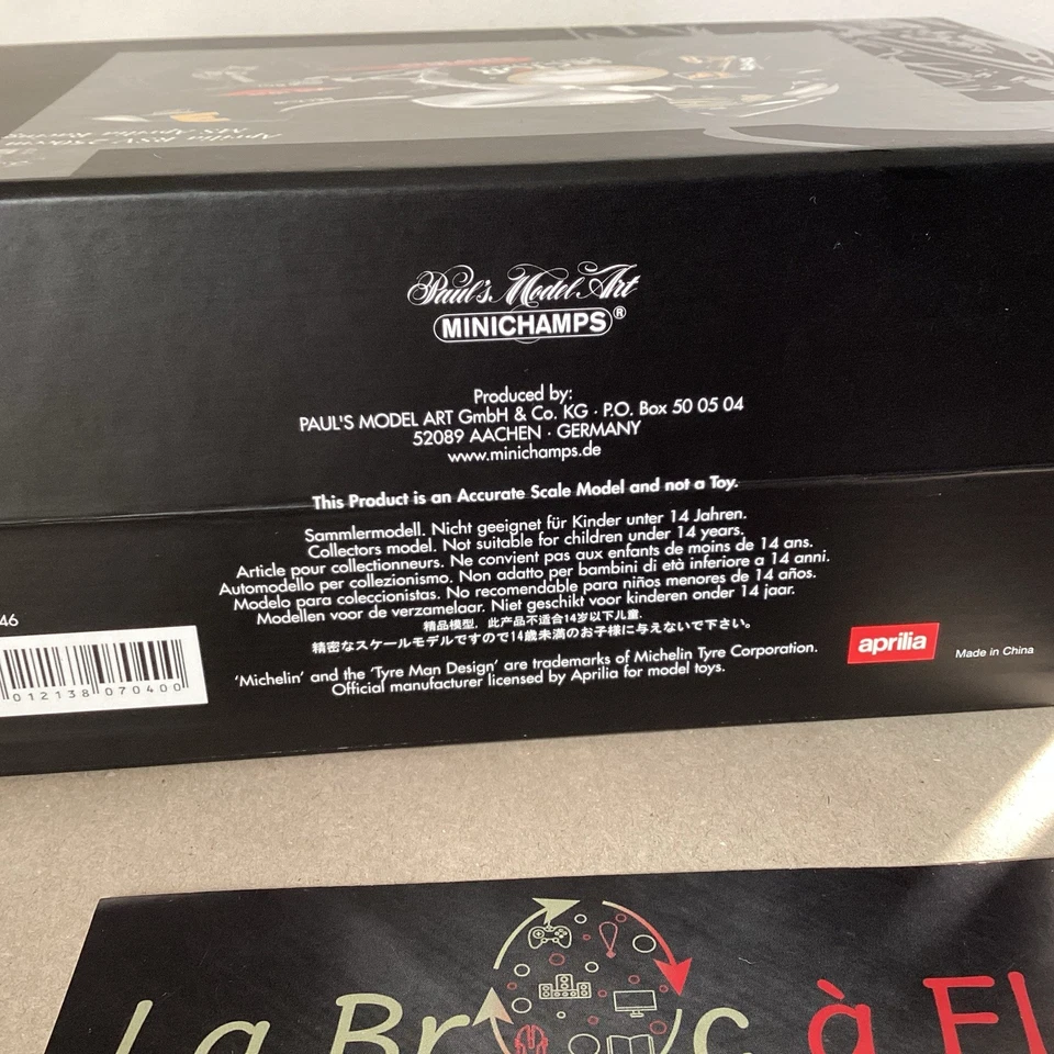 Minichamps 1/12 Collection Moto Coffret , Aprilia RSV 250ccm Melandri 2002 - Photo 4/4