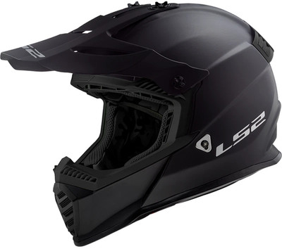 LS2 Adult's Gate MX Motorcycle Helmet Matte Black - YM - 437G-4013