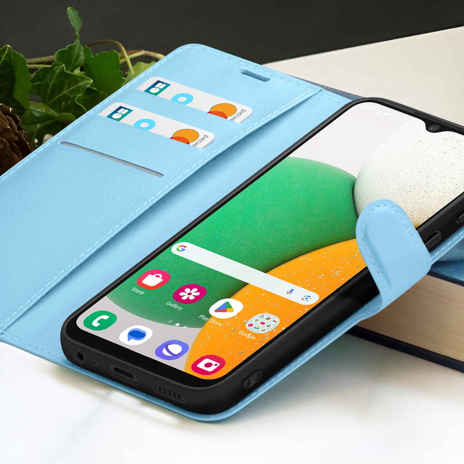 Protège-écran Galaxy A03 Core clapet anti-choc avec support intégré