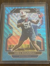 2021 Prizm Greg Rousseau Blue Wave Rookie 40/199