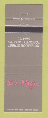 Matchbook Cover - It's Magic Toronto ON