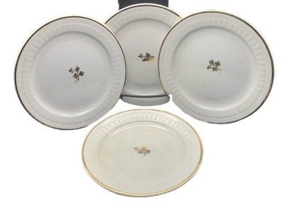 Vintage W & E Corn Burslem Ironstone China Tea Leaf Salad Bread Plate Lot of 4