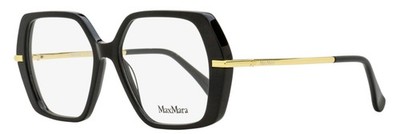 Max Mara Geometric Eyeglasses MM5175 001 Black/Gold 52mm