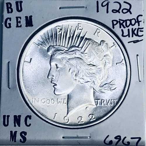 1922 P BU GEM PEACE SILVER DOLLAR UNC MS+++ U.S. MINT RARE COIN 6967